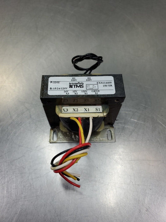 TMS TRANSFAB EXS114409 150VA Transformer,  PRI:220V:SEC:15/24/120V.        4D-32