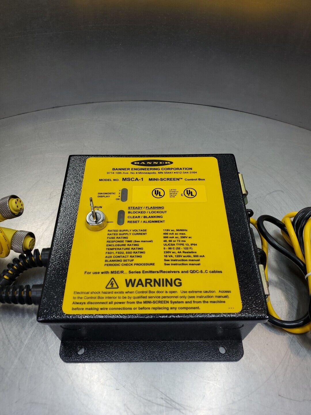 Banner MSCA-1 Mini-Screen Control Box.                                     5D-23
