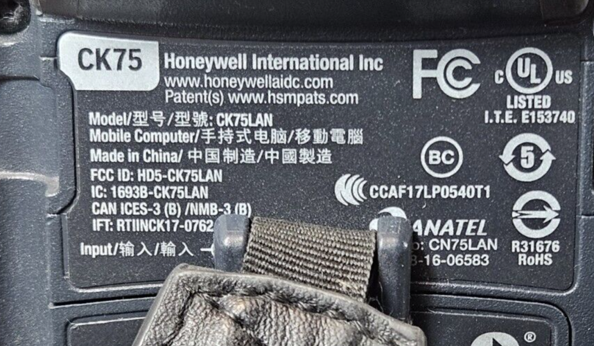 HONEYWELL CK75 Working Bar Code Scanners + Dual Charging Cradle + 5 bat (BIN532)