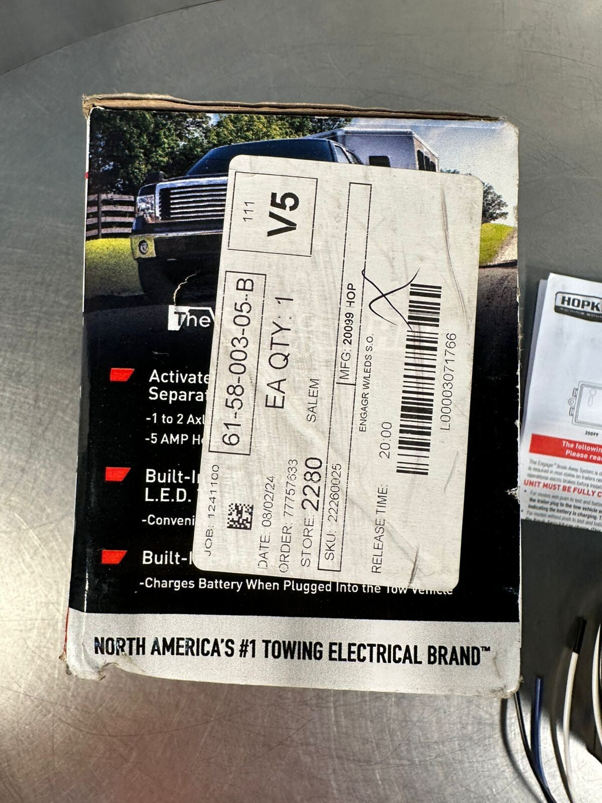 Hopkins Trailer Break-Away System 20099                            (7.5.2)