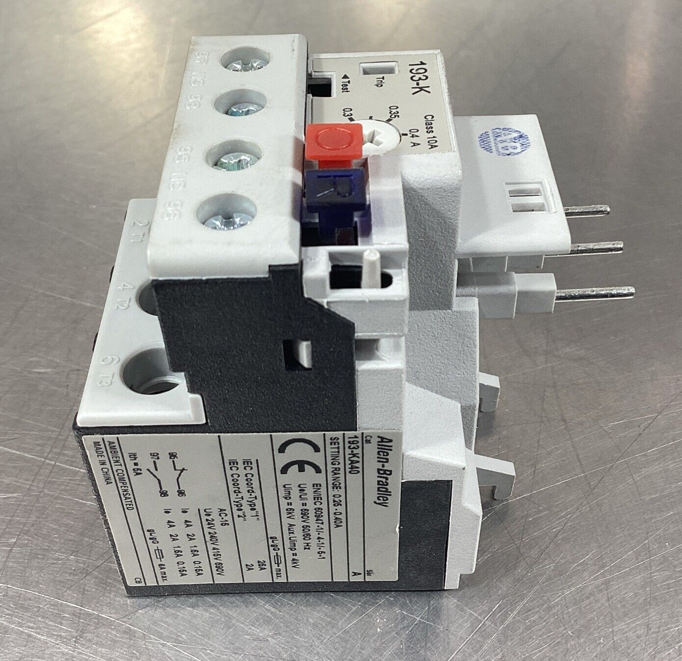 Allen Bradley  193-KA40 /A  Thermal Overload Relay, 0.25-0.40A      4C-22