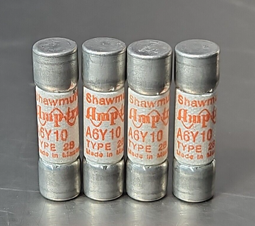 Gould shawmut A6Y10 Fuse Amp-trap Type 1 Current Limiting. Lot of4.      Loc4D18