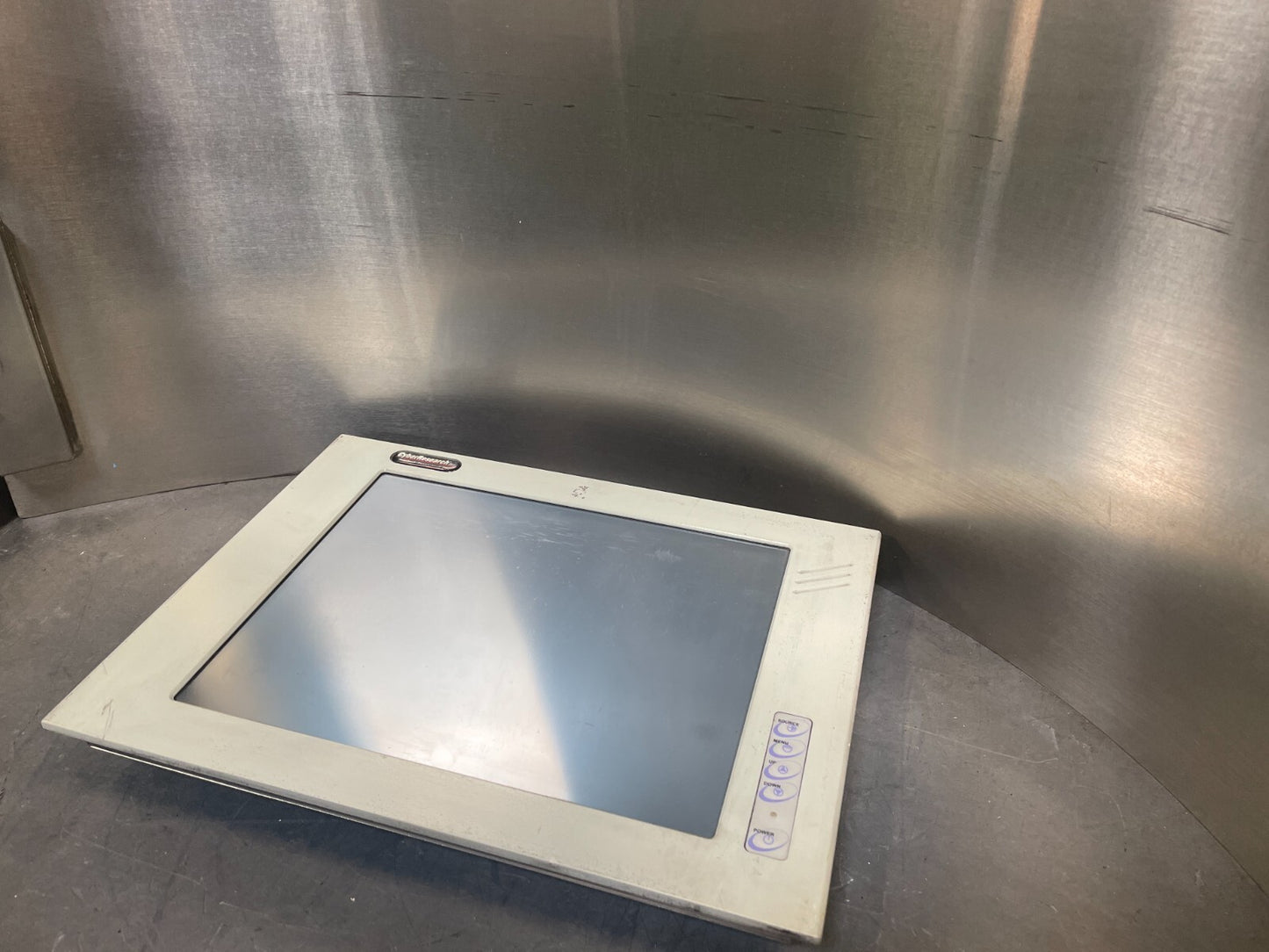 CyberResearch White 15-Inch 60-Watt 12-Volt DC LCD Screen Display Monitor