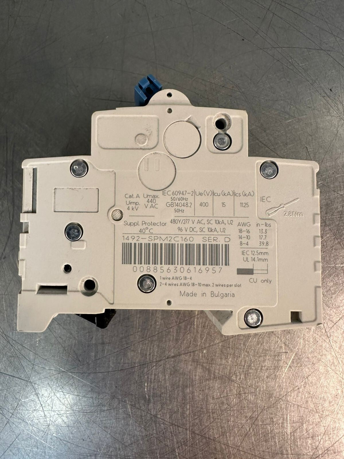 Allen Bradley 1492-SPM2C160 SERIES D CIRCUIT BREAKER 2Poles       (2.3.1)