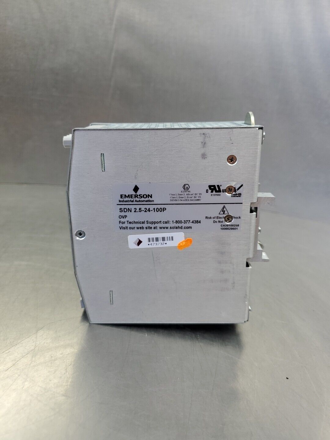 SOLA SDN 2.5-24-100P Power Supply, 24VDC, 2.5A.                            4B-41