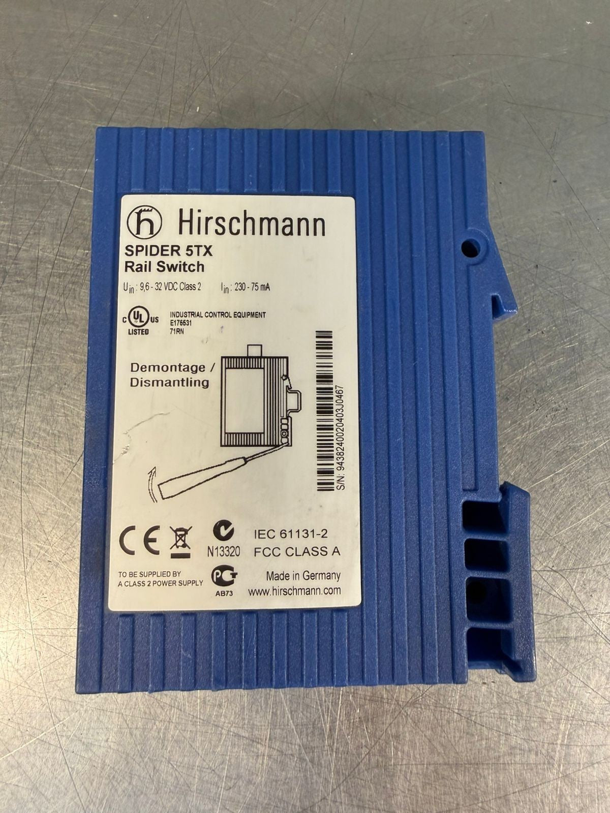Hirschmann Spider 5TX RAIL Switch (4.1.4)