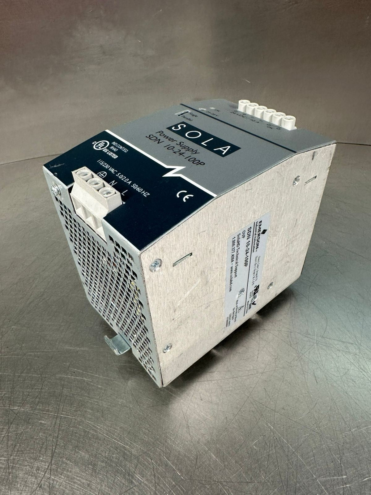 Sola SDN10-24-100P Power Supply Mod. 115/230 Vac 5.0/2.0A 50/60Hz  (6.4.1)