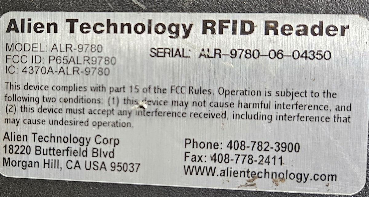Alien Technology ALR-9780 RFID Reader                                   (BIN745)