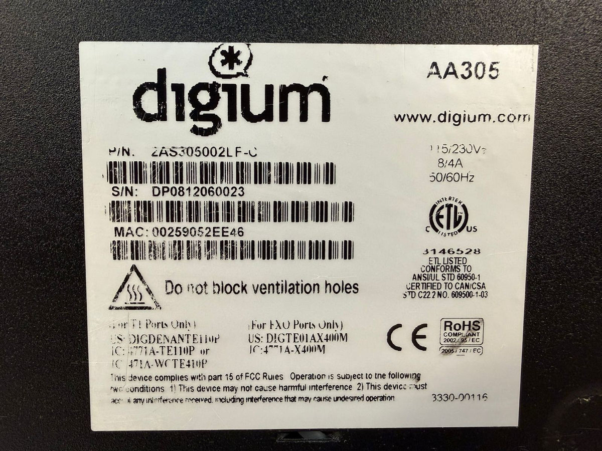 Digium 2AS305002LF-C AA305 Switchbvox 305                        (7.6.4)