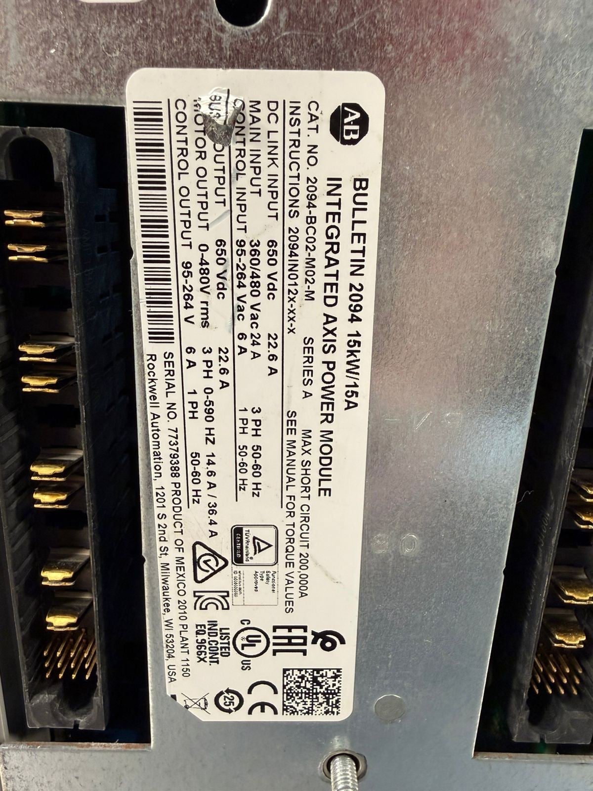 Allen Bradley 2094-EN02D-M01-S0 w/ 2094-BC02-M02-M (12.3.7)