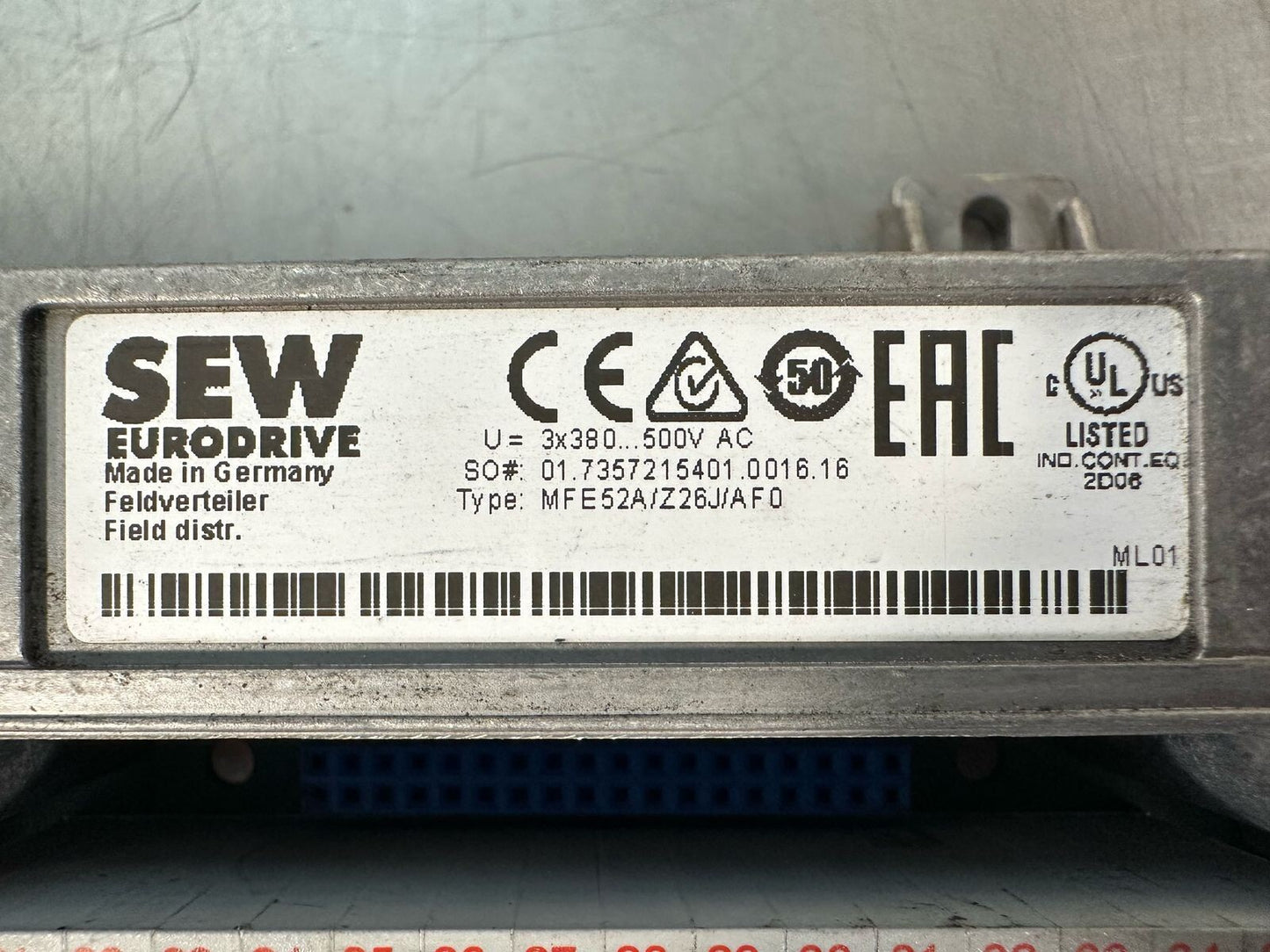 Sew Eurodrive MFE52A/Z26J/AF0                                       (8.4.3)