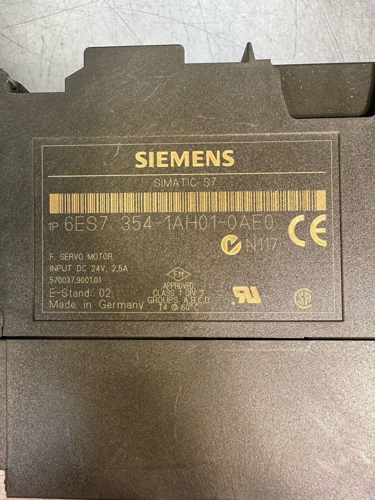 Siemens 6ES7-354-1AH01-0AE0 Simatic S7 Serv Motor INPUT DC 24V 2,5A (7.4.1)