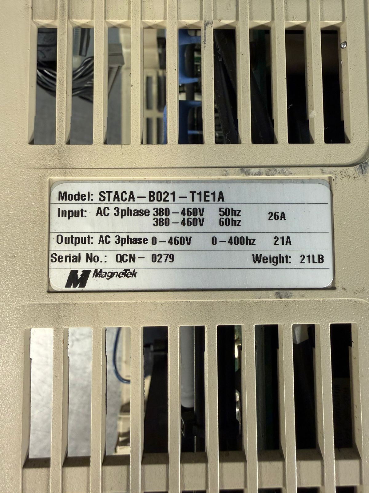 Magnetek Staca-B021-T1E1A 3Phase Inp 380-460V / Out. 0-460V        (6.5.1)