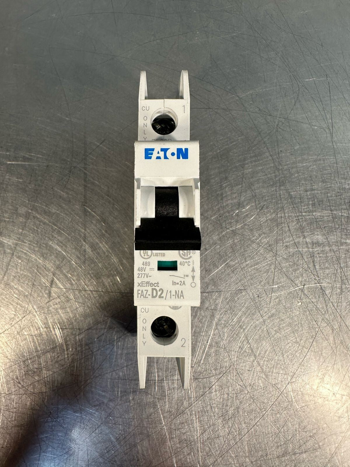 Eaton FAZ-D2/1-NA-SP IEC Miniature Circuit Breaker 2A D 1P 277V     (7.3.4)