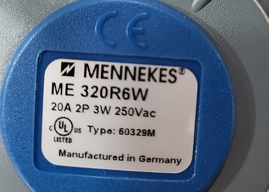 MENNEKES 360R6W Mennekes 60A 3Wire 250V Watertight Receptacle          Loc 4E 26