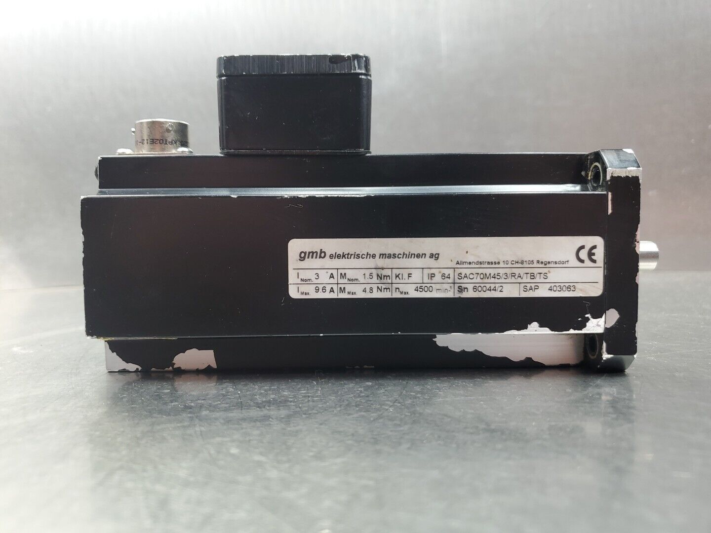 BAC GMB Elektrische Maschinen AG SAC70M45/3/RA/TB/TS Servo Drive, 4500RPM.    1C