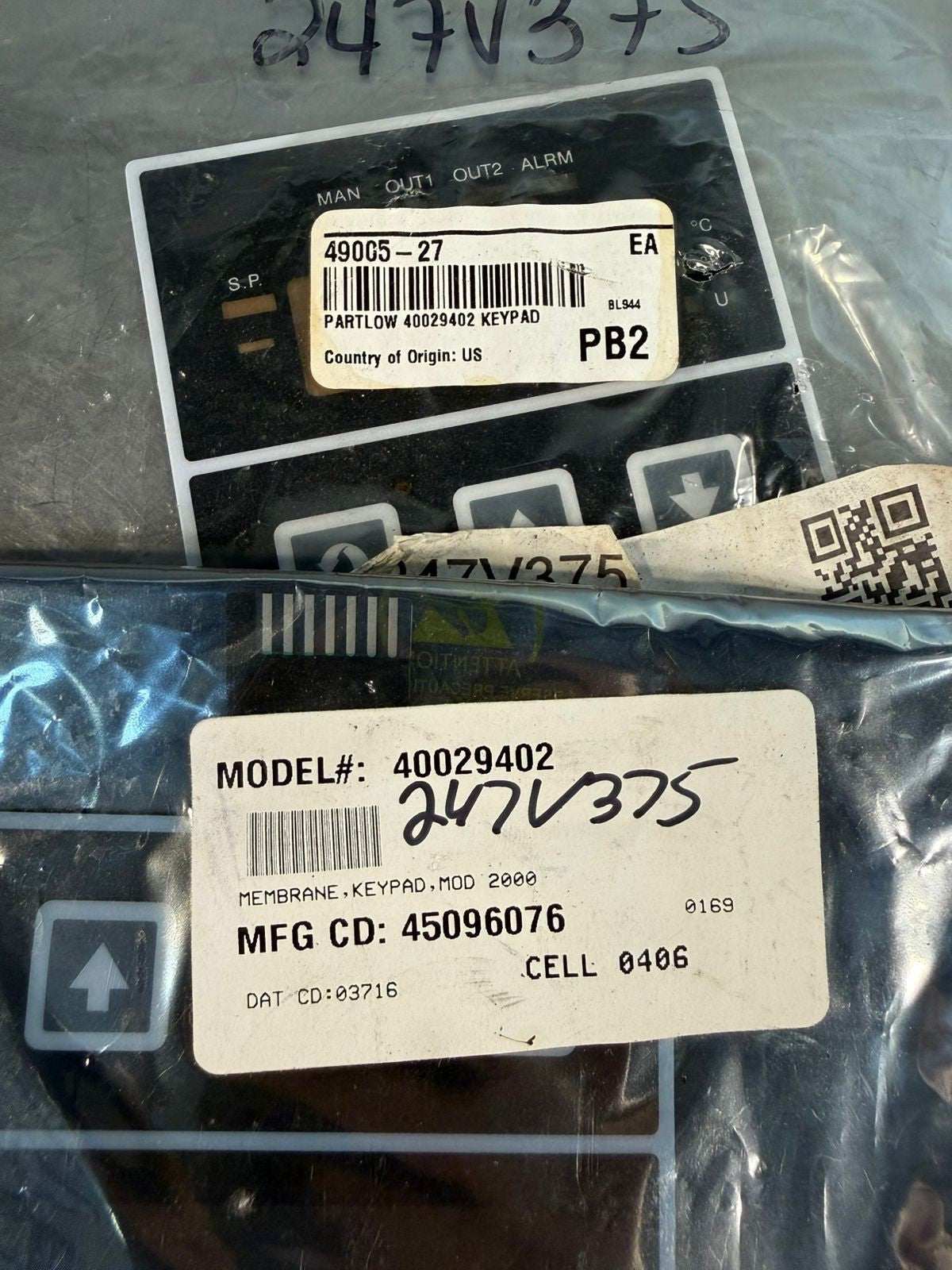 Patlow 49005-27 /40029402 / 40029402 MFG CD: 45096076              (3.1.2)
