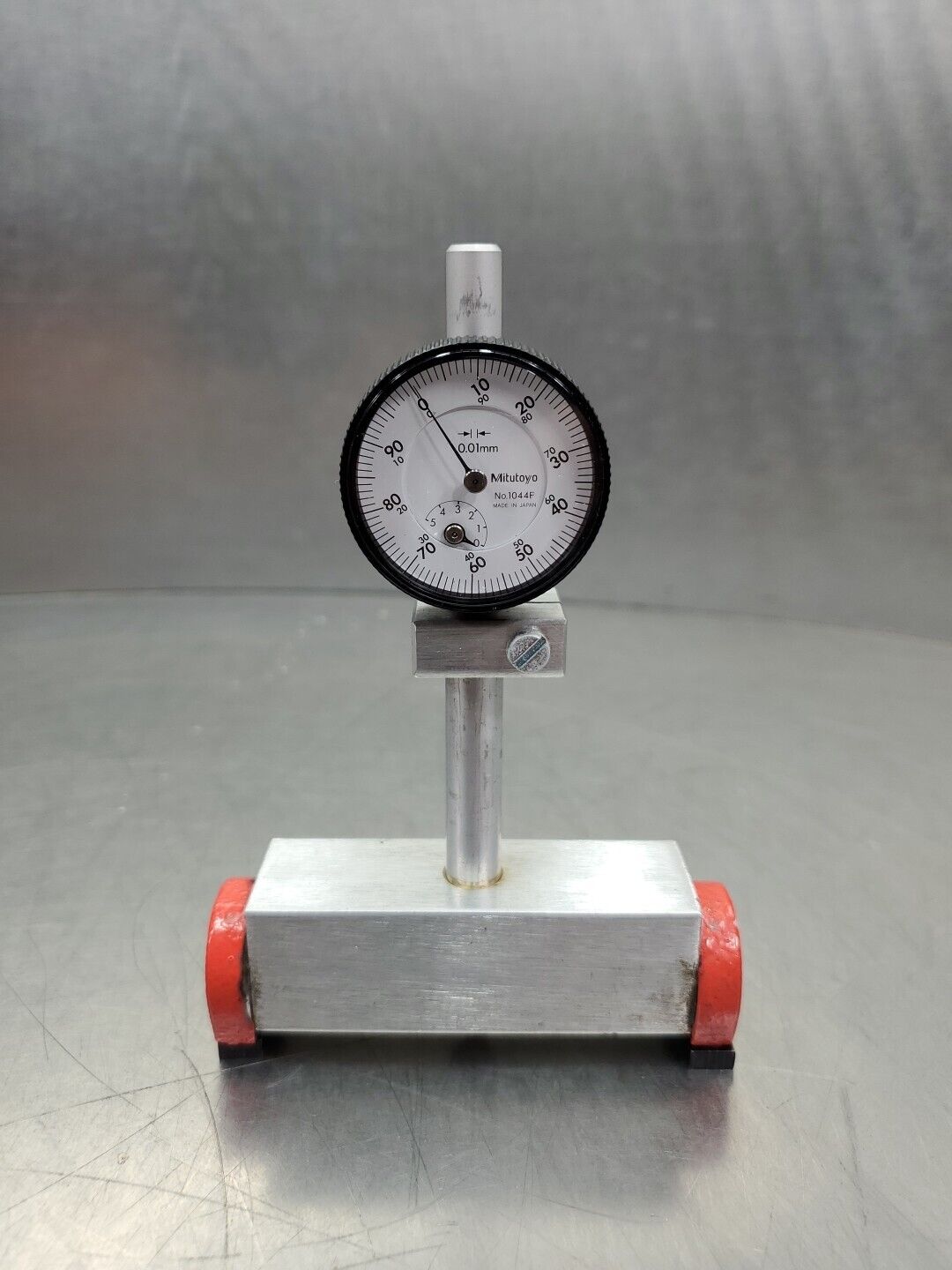 Mitutoyo 1044F Dial Indicator Force Gage w/T-Bar Eclipse Horseshoe Mount.  6E-12