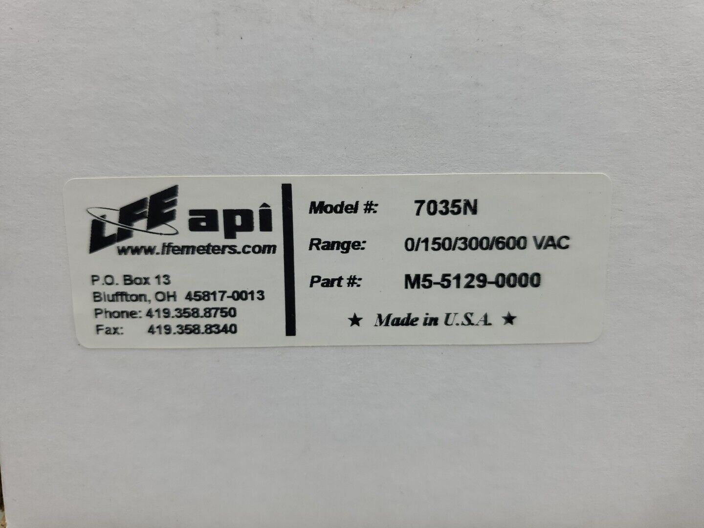API LFEMETER 7035N RELAY CONTROL UNIT, (M5-5129-0000)                      5D-29