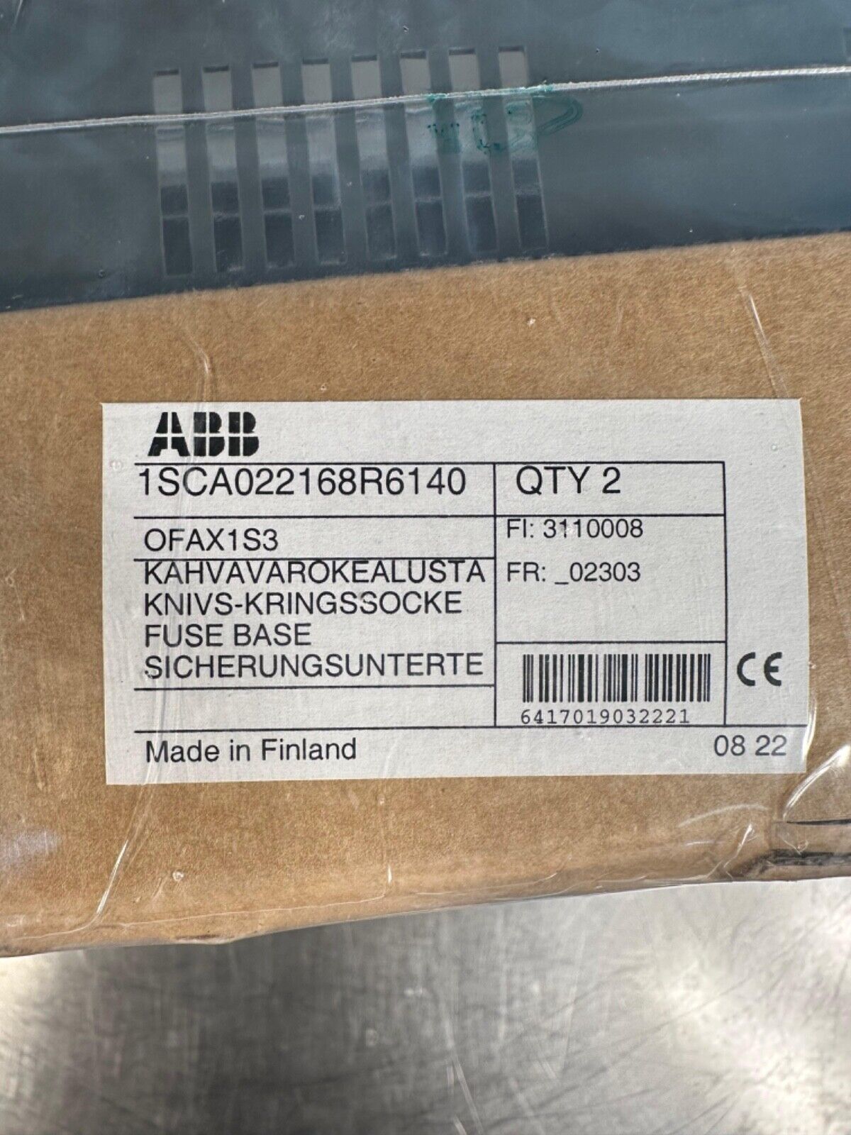 ABB 0FAX 1S3 Fuse Base New - Each With 2units  (4A-31)