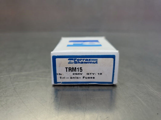 Ferraz Shawmut TRM-15 Fuse, 15A 250V Lot of 10.                            4C-38