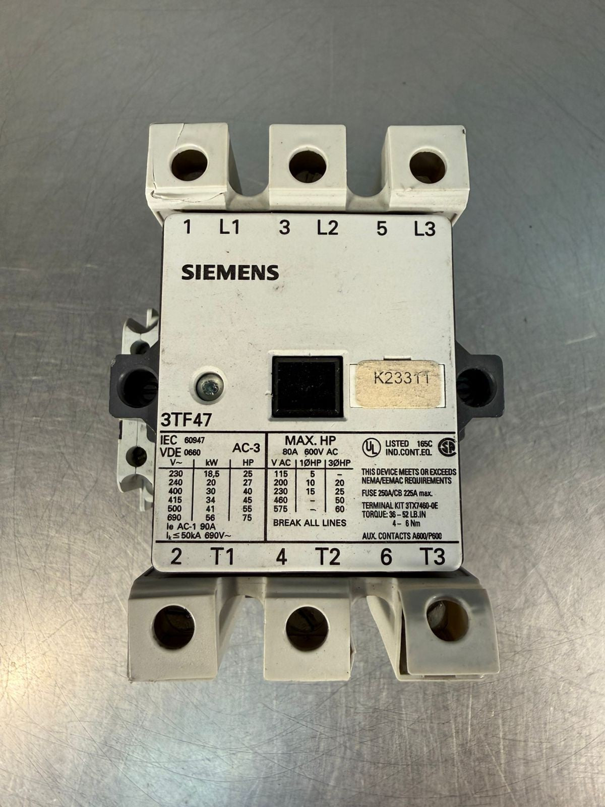 Siemens 3TF47 Ac Contactor 3tf Series Plc Module (4.1.4)