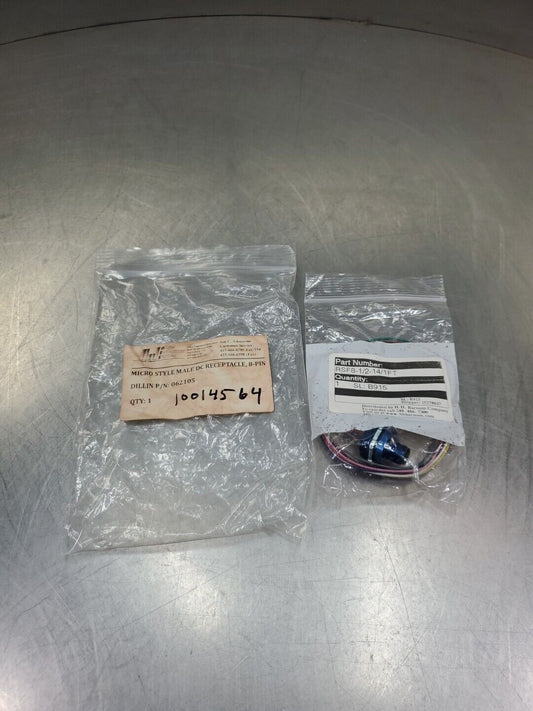 Dillin RSF8-1/2-14/1FT 8P Micro Male DC Receptacle.                      5D-35/1