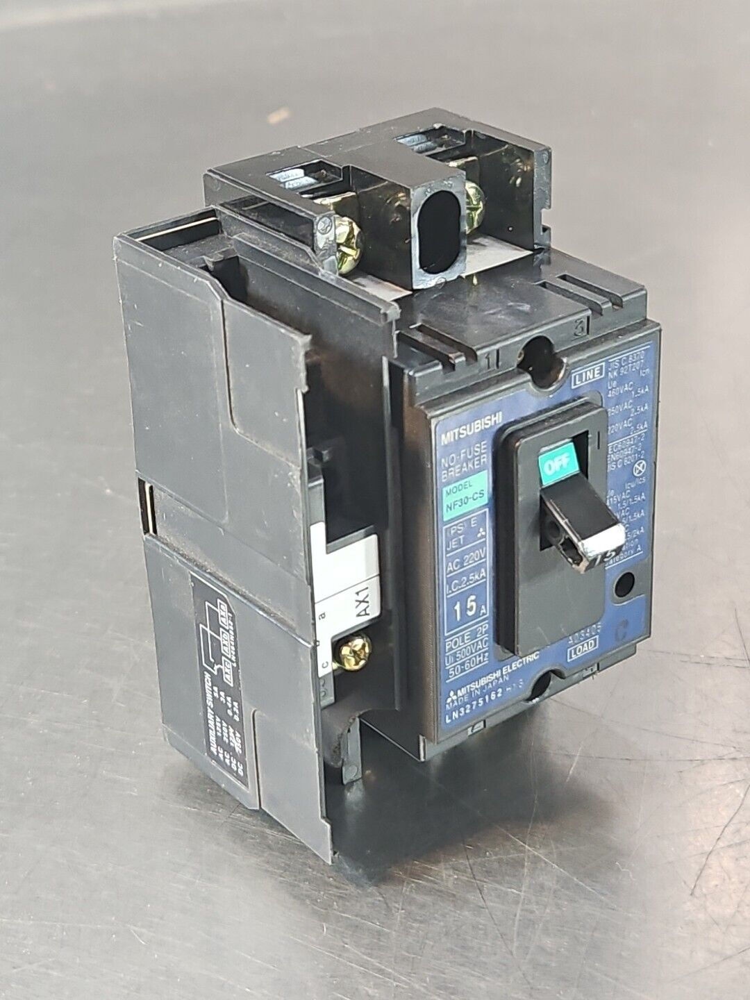 Mitsubishi NF30-CS No Fuse Circuit Breaker 2 Pole 15 AMP                  loc4D3