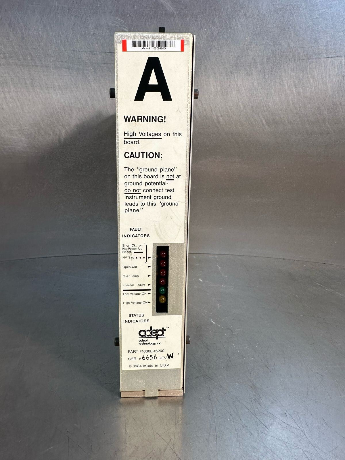 Adept Technology 10300-15200 Control Module  A  REV. W      (8.5.3)