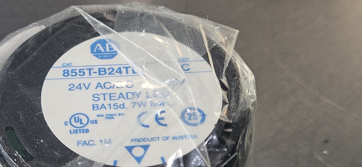 Allen Bradley 855T-B24TL7 Ser C Clear Steady LED Stack Light            (BIN731)