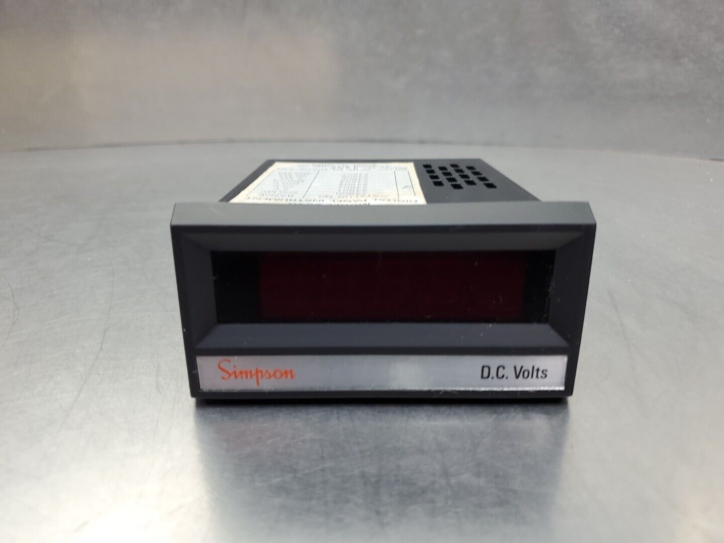 SIMPSON Model 2840 Digital Panel Meter, 20VDC 120VAC.                         2D