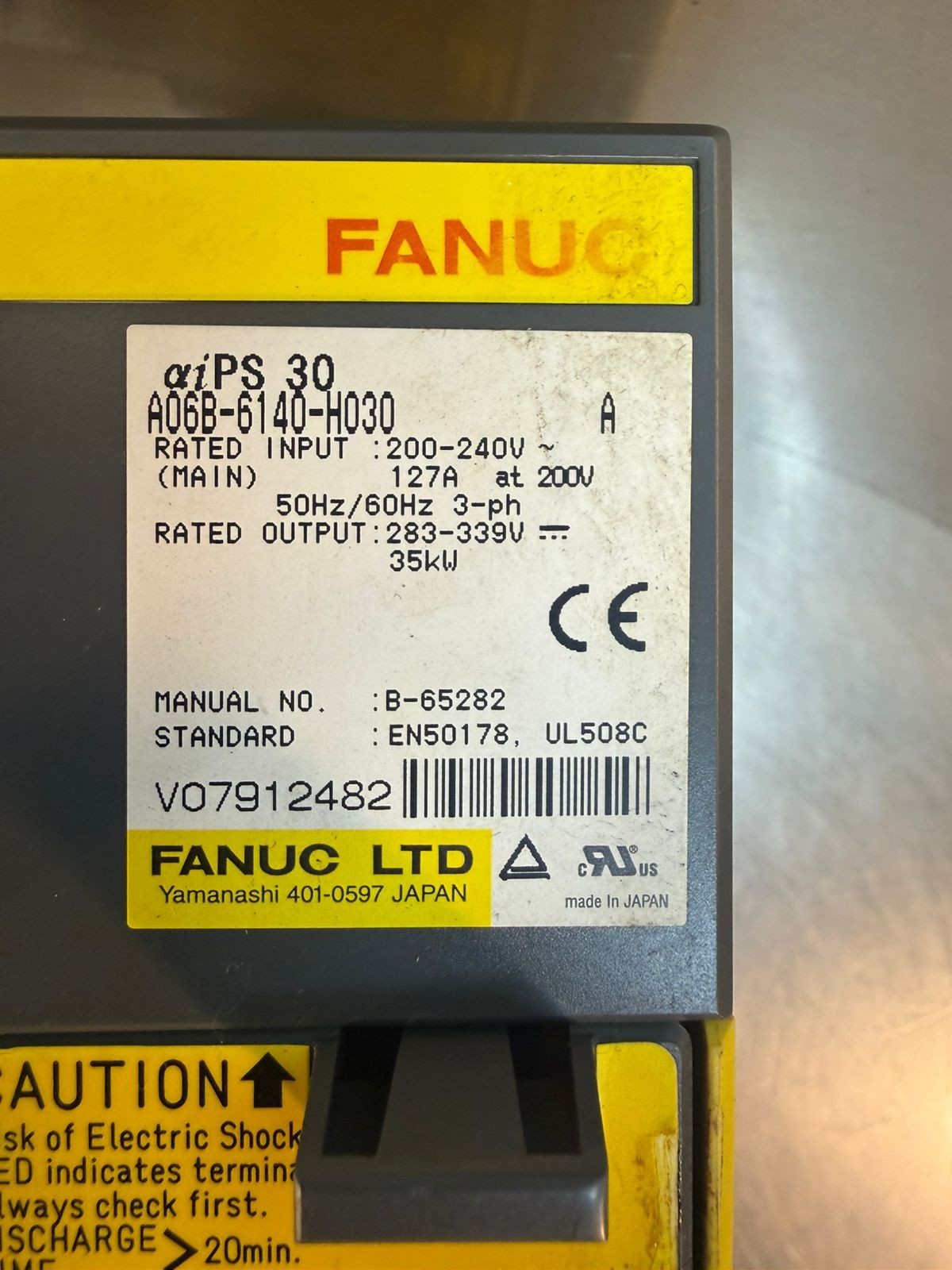 Fanuc A06B-6140-H030 /A Servo Drive Amplifier Mod. B-65282        (8.2.7)