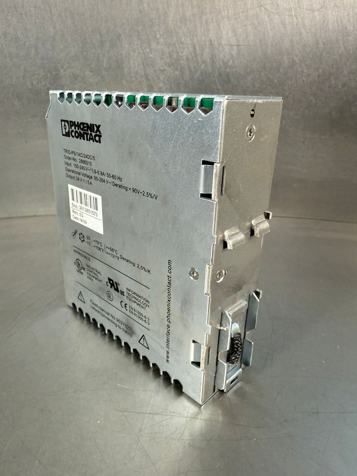 Phoenix Contact Trio-PS/1AC/24DC/5 Power Supply Mod. 2866310       (4.2.3)