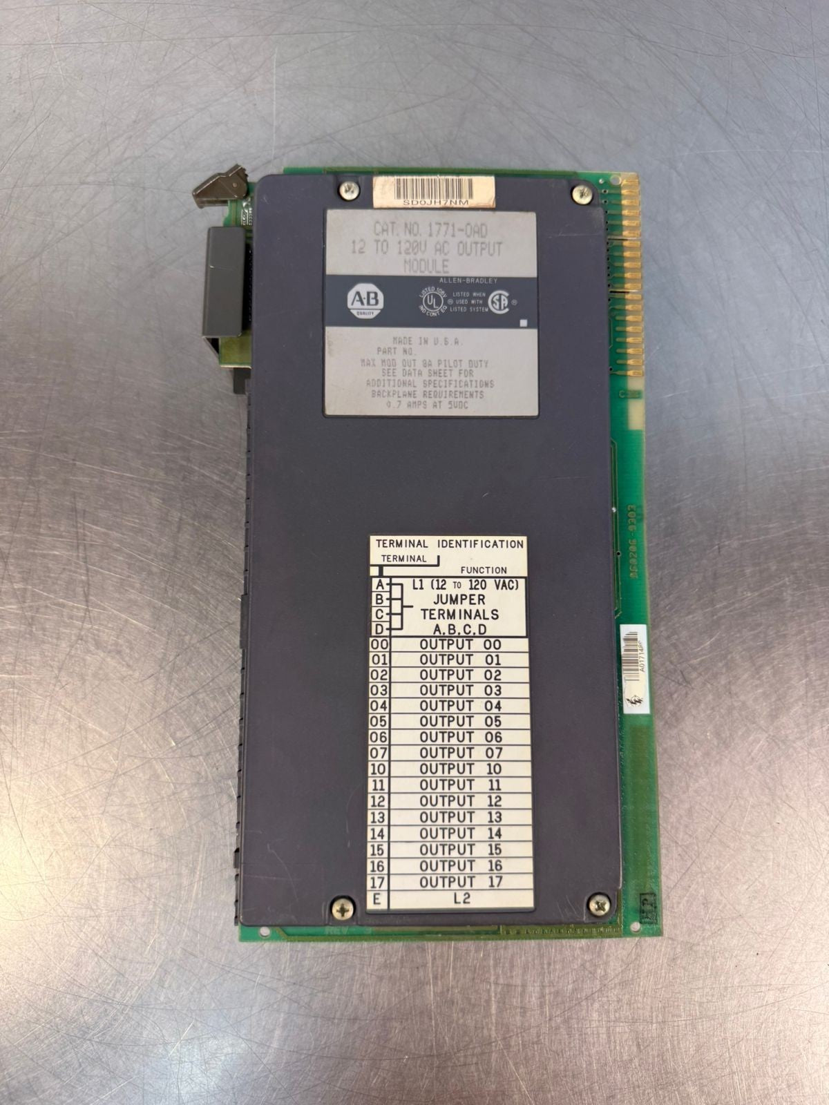 Allen Bradley 1771-0AD 12 To 120 Ac Output Module                  (8.3.5)