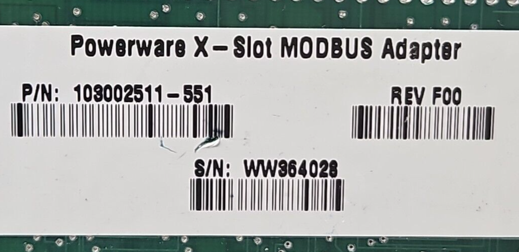 Eaton X-slot Modbus adpatar card 103002511-551       (BIN3.4.5)