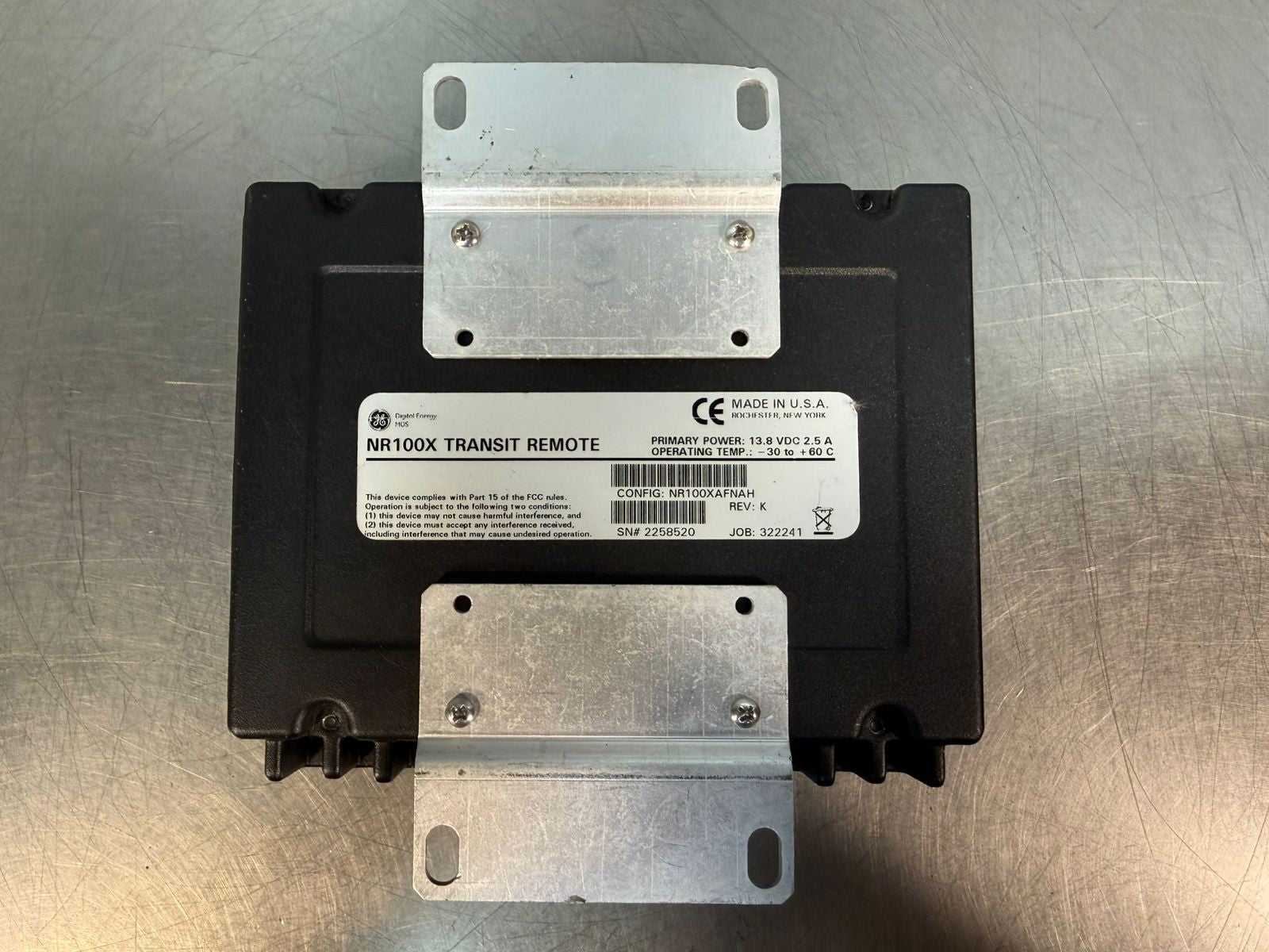 MDS Microwave Data Systems NR-100 Trans NR100XAFNAH Rev.K 13.8 VDC 2.5A  (9.3.5)