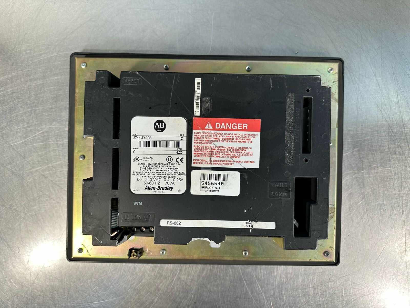 Allen Bradley 2711-T10C8 Series C Ver. C FRN 4.20            (8.6.6)