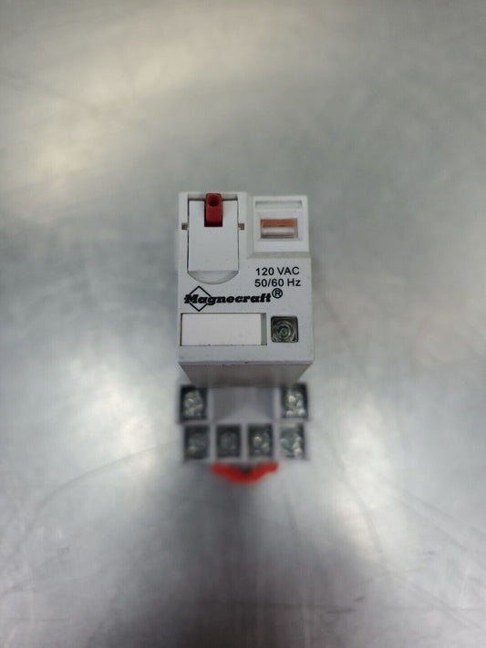 Magnecraft 782XDX2M4L-120A Relay w/ Magnecraft 70-461-1 Base.              4D-33