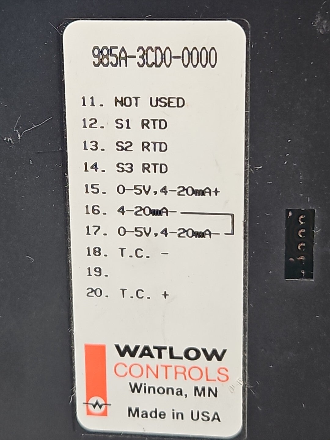 Watlow 985A-3CD0-0000 Temperature Controller                            (BIN643)