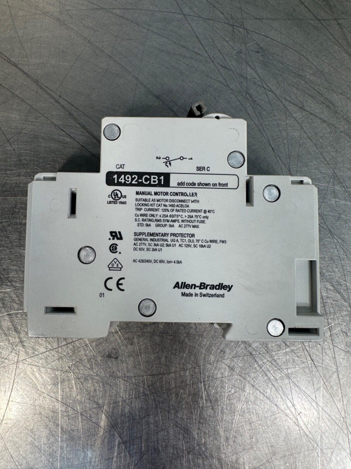Allen-Bradley 1492-CB1 H050 Series C - 5A Circuit Breaker       (4B-27)