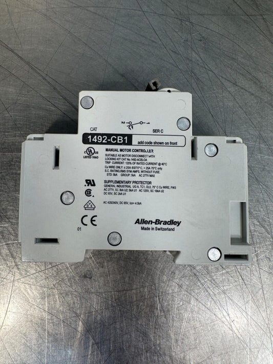 Allen-Bradley 1492-CB1 H050 Series C - 5A Circuit Breaker       (4B-27)