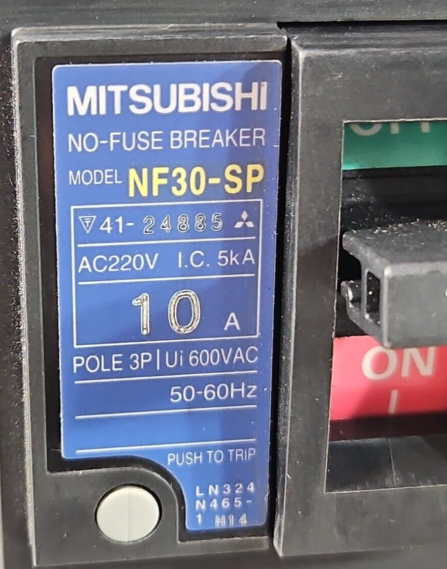 Mitsubishi NF30-SP 10A No Fuse Breaker Pole 3P                            loc4C4