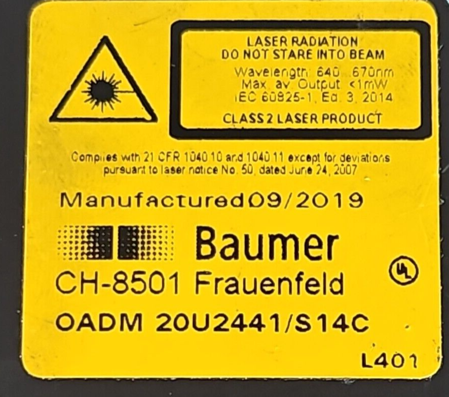 Baumer CH-8501 Electric Distance Ssensor OADM 20U2441/S 14C   (BIN3.4.5)