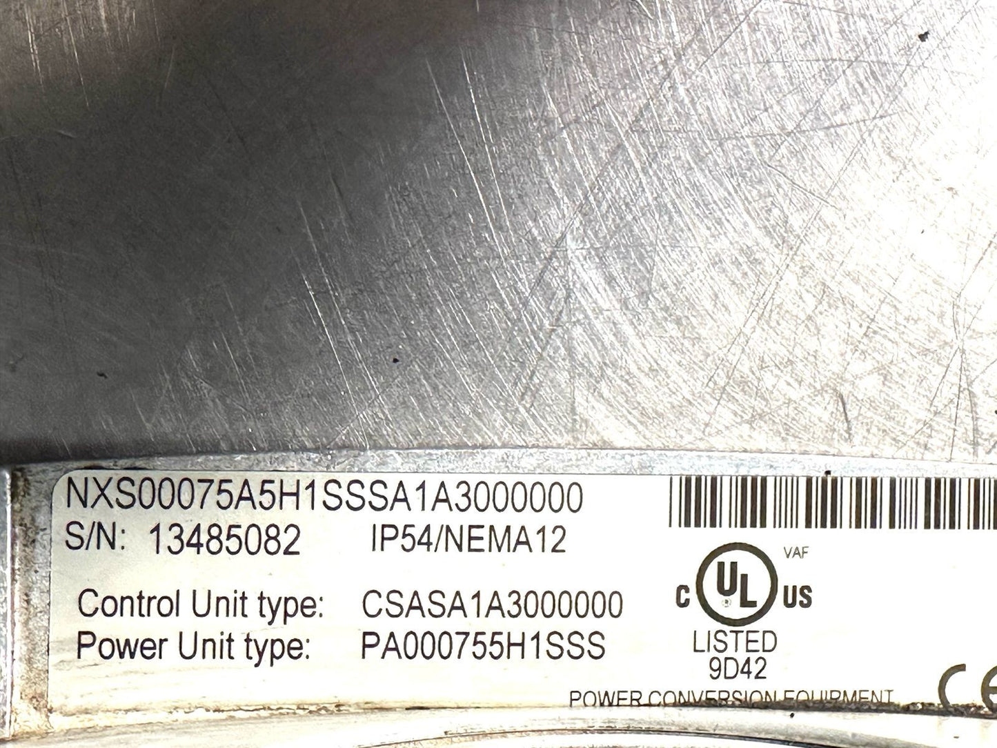 Vacon NXS00075A5H1SSSA1A3000000 Power Unit PA000755H1SSS         (8.3.1)