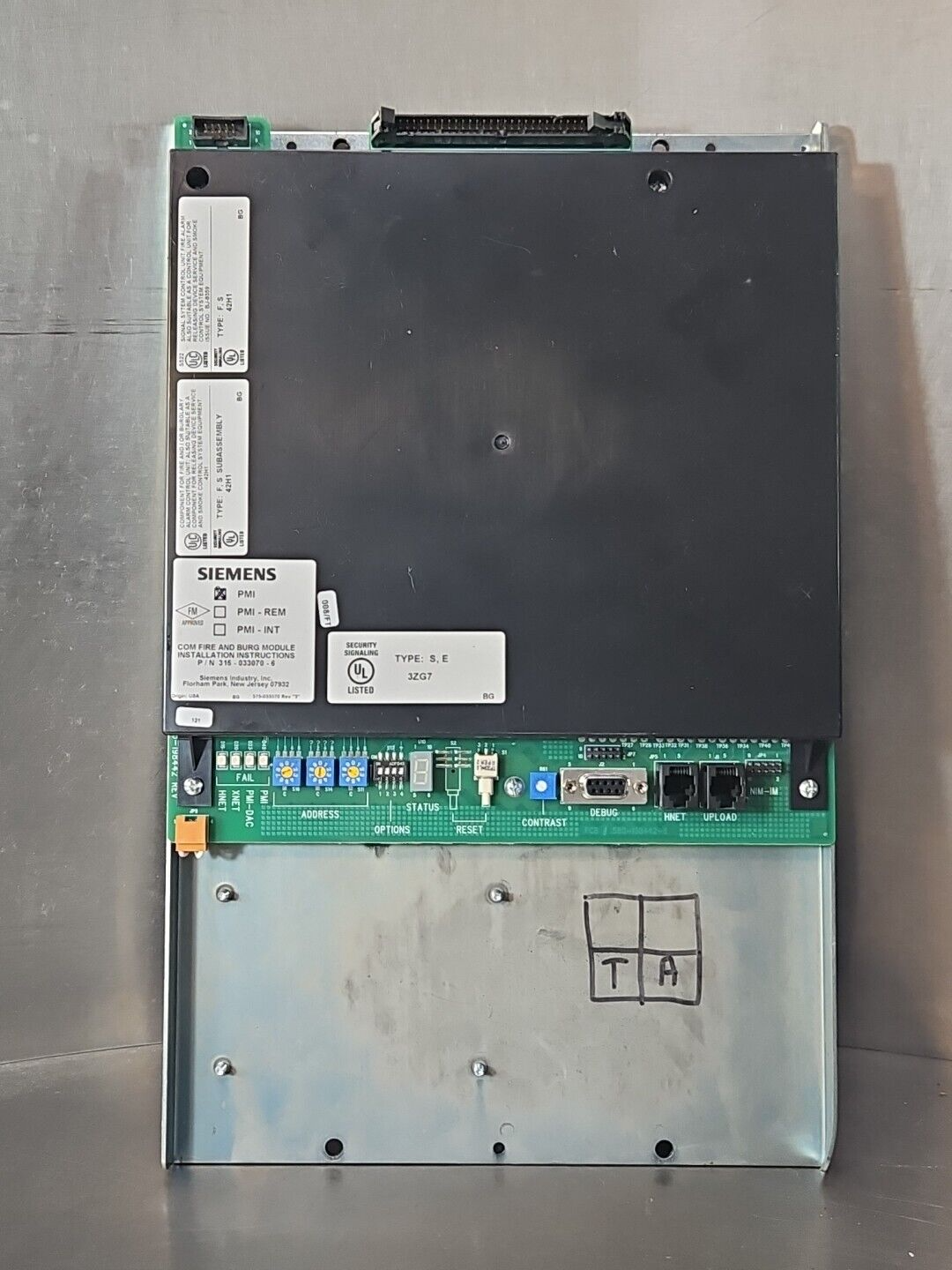 Siemens 315-033070-6 PMI Fire Finder Control Panel                      (BIN631)