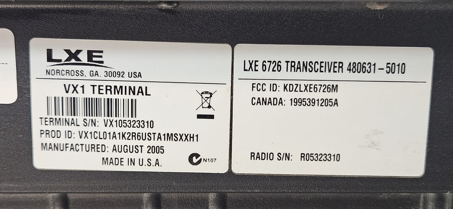 EMS Techonologies VX1 Terminal LXE 6726 Transceiver                     (BIN651)