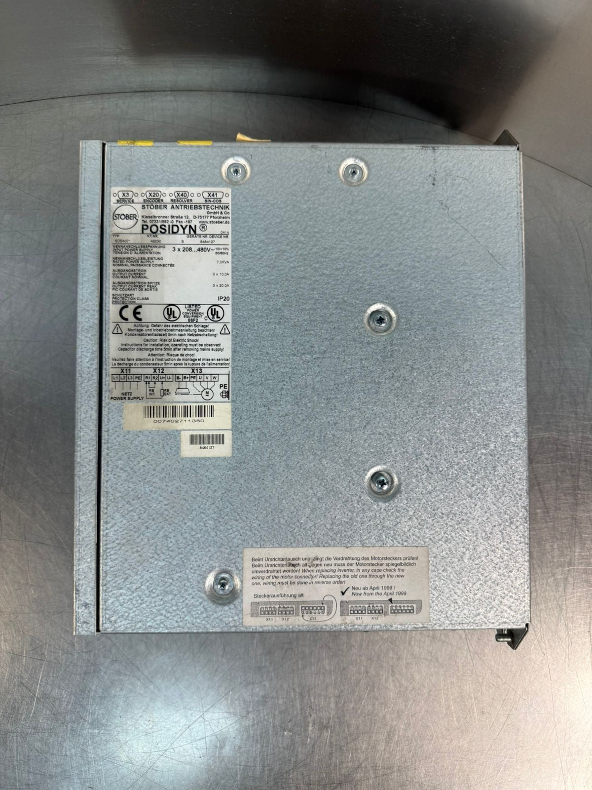 Stober SDS4071 Servo Drive Posidyn SDS 4000 50/60Hz                (5.6.5)