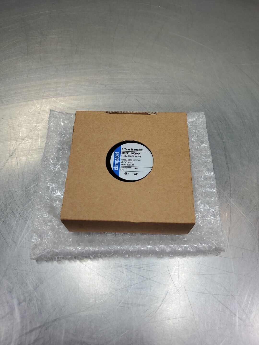 EBMPAPST Model 4600XP 115VAC 50/60Hz 20W Fan.                              5D-25