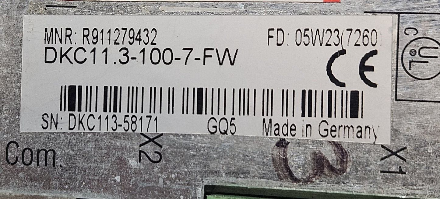 Rexroth DKC11.3-100-7-FW Driver Controller                              (BIN551)
