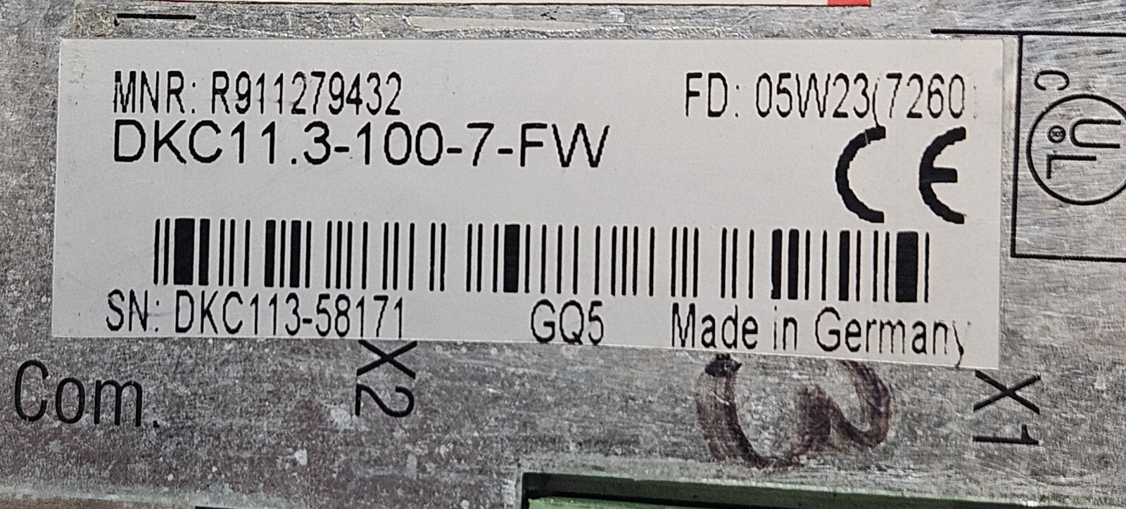 Rexroth DKC11.3-100-7-FW Driver Controller                              (BIN551)
